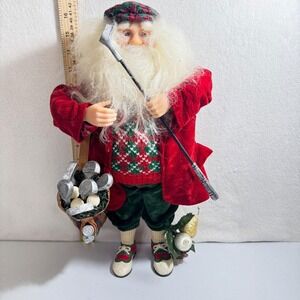 VTG Ellsworth‎ Avenue Santa Claus Golfer Christmas Figurine Polyurethane Foam
